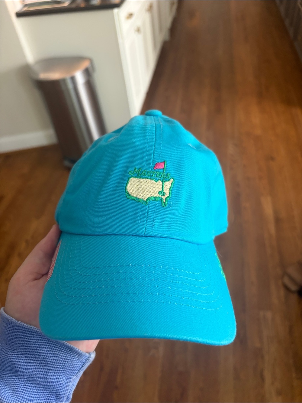 Masters Bright Teal Hat with Embroidered Logo 2015
